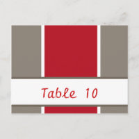 Tarjeta De Lugar Grabable Crimson Red Gray Bg Whit