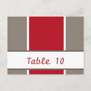 Tarjeta De Lugar Grabable Crimson Red Gray Bg Whit