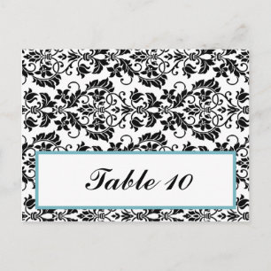 Tarjeta de lugar grabable Damasco negro Bebé banda
