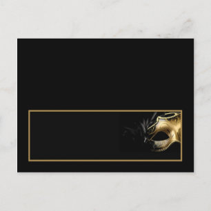 Tarjeta de lugar grabable dulce 16 dorado negro