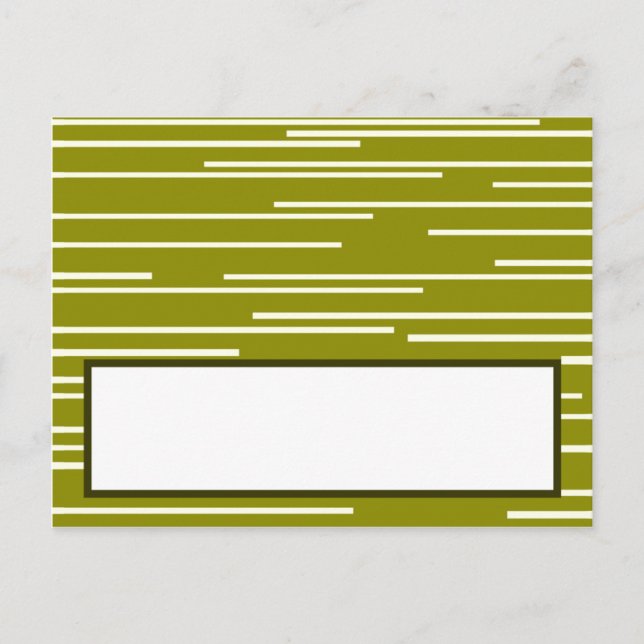 Tarjeta de lugar grabable Green Pear Fruth Strips  (Anverso)
