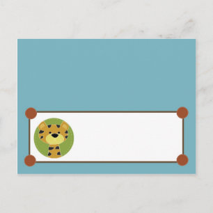 Tarjeta de lugar grabable Jungle Tales Safari