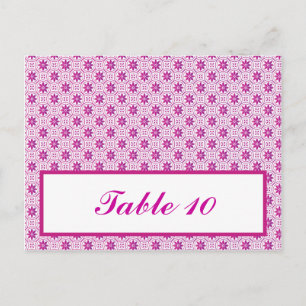 Tarjeta de lugar grabable Magenta Flor formal púrp