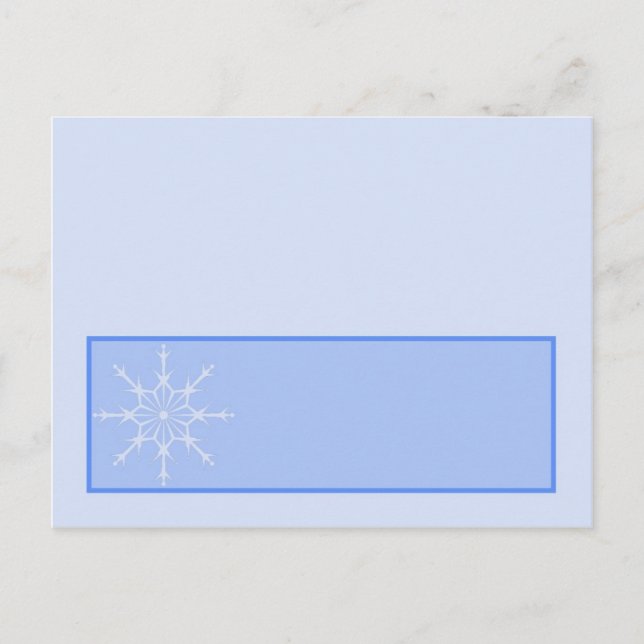 Tarjeta de lugar grabable para Boda Snowflake (Anverso)