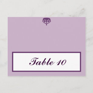 Tarjeta de lugar grabable Royal Purple Crown/Swirl