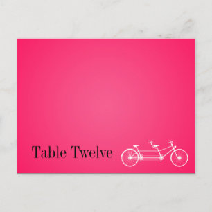 Tarjeta de lugar grabable Whimsical Hot Pink Doble