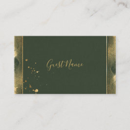 Tarjeta de lugar Moss Green y Gold