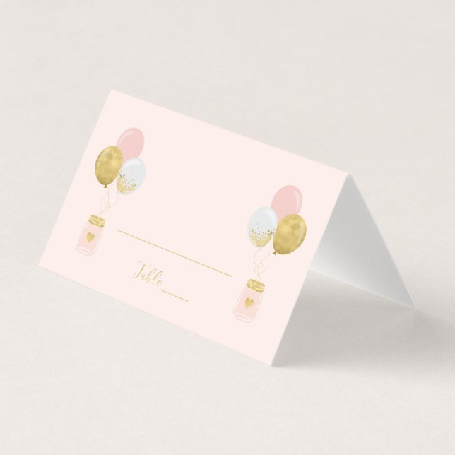 Tarjeta de lugar para fiesta de cumpleaños de niña (Anverso)