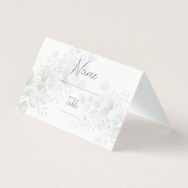 Tarjeta de lugar para invitados de boda de eucalip
