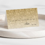 Tarjeta de lugar personalizada Glam Purpurina de o<br><div class="desc">Esta moderna tarjeta purpurina tiene un purpurina en la parte delantera con un área para que escribas en los nombres y números de la mesa (a mano). El reverso presenta el mismo patrón de purpurina con su evento y fecha. Utilice el formulario de plantilla para agregar su propia información. La...</div>