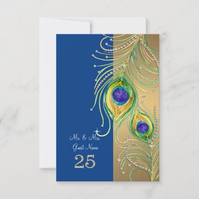 Tarjeta de lugar personalizada para la pluma de pa (Anverso)