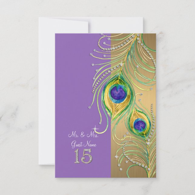 Tarjeta de lugar personalizada para la pluma de pa (Anverso)