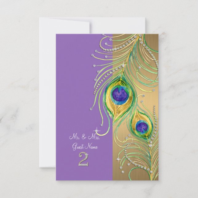 Tarjeta de lugar personalizada para la pluma de pa (Anverso)