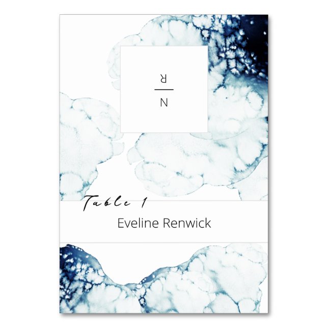 Tarjeta de lugar plegable Nautical Destination Wed (Anverso)