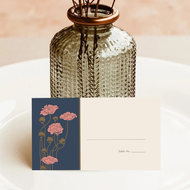 Tarjeta de lugar plegado Art Nouveau vintage (Subido por el creador)