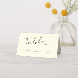 Tarjeta de lugar plegado Boda amarillo