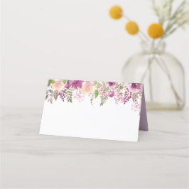 Tarjeta de lugar plegado Boda de flores de Lilac v