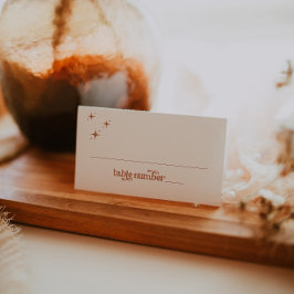 Tarjeta de lugar plegado Boho Terracotta