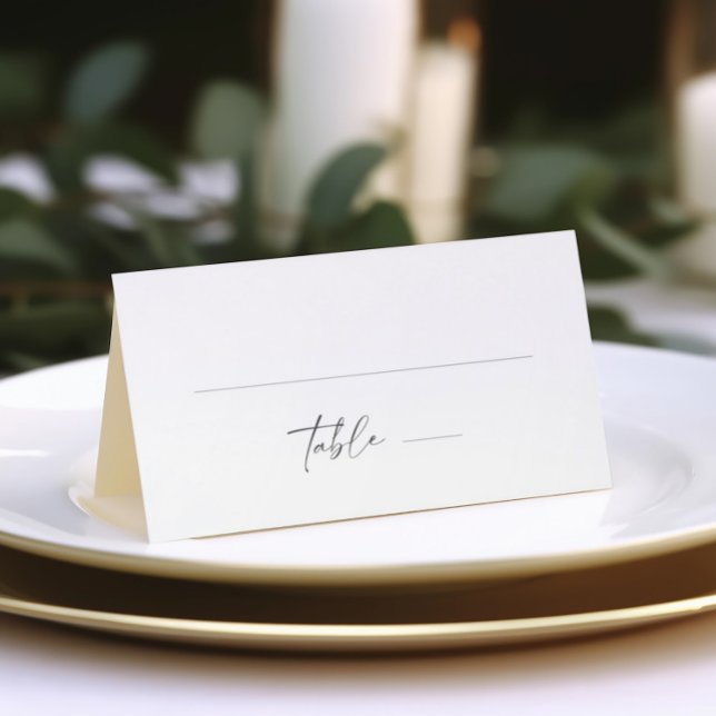 Tarjeta de lugar plegado de caligrafía elegante mo (Subido por el creador)