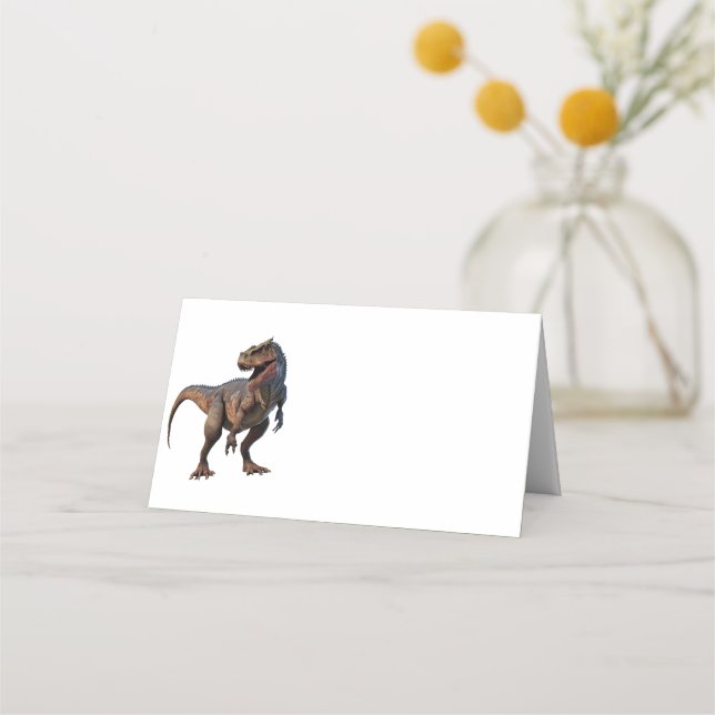 Tarjeta de lugar plegado de los dinosaurios T Rex (Anverso)