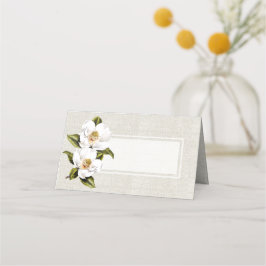 Tarjeta de lugar plegado del Boda de Magnolia del 