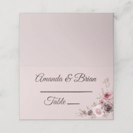 Tarjeta de lugar plegado para Boda de hongos profu