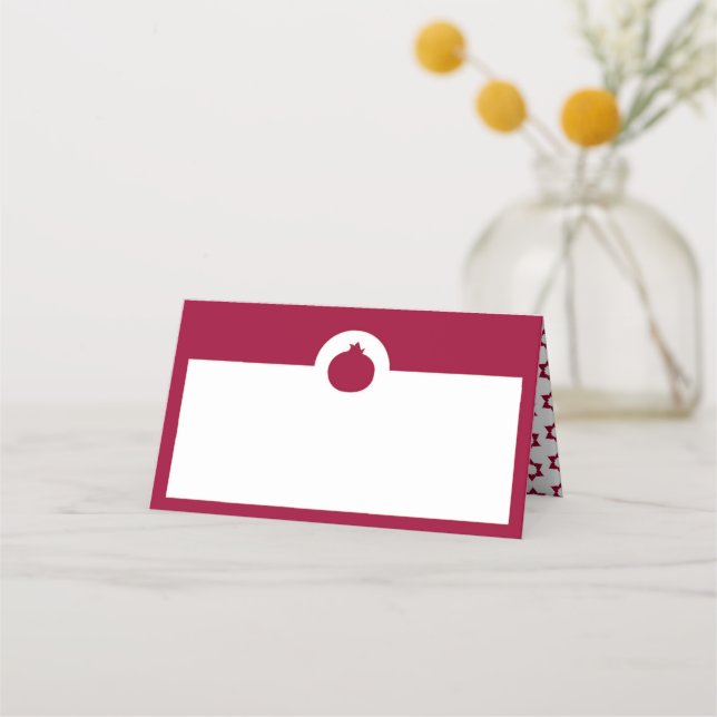 Tarjeta de lugar Pomegranate Red Tabletop (Anverso)