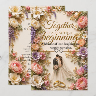 Tarjeta de lujo editable para invitación de boda