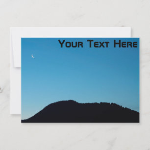 Tarjeta de luna creciente personalizada