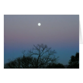 Tarjeta de luna de amanecer