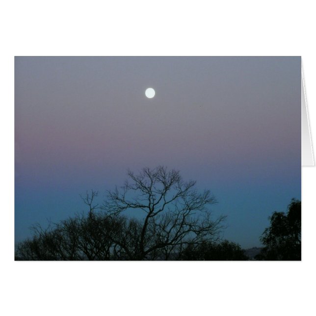 Tarjeta de luna de amanecer (Anverso (Horizontal))