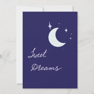 Tarjeta de luna de dulces sueños