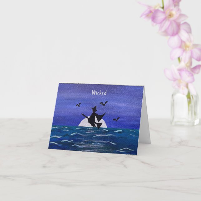 Tarjeta de luna del Océano Brujero malvado (fronta (Orquídea)