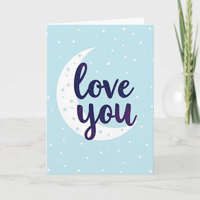 Tarjeta de Luna Simple Amor (Anverso)