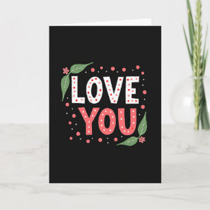 Tarjeta de lunares de amor