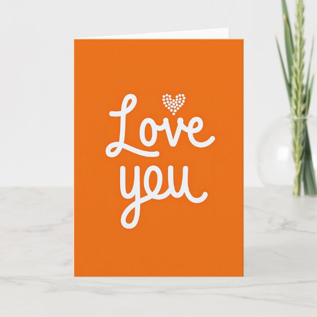 Tarjeta de lunares de amor romántico (Anverso)