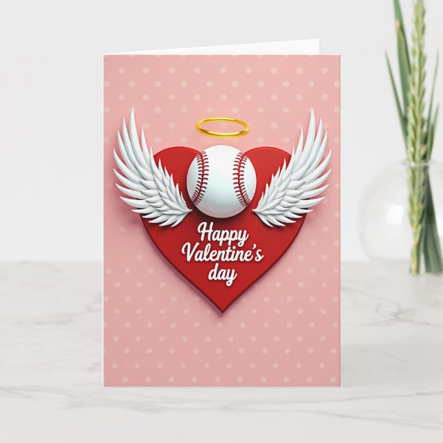 Tarjeta de lunares de corazón rojo (Anverso)