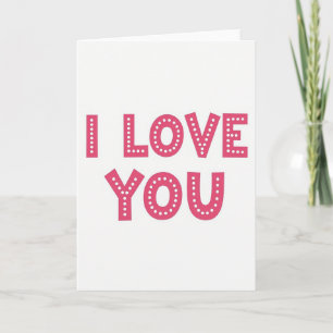 Tarjeta de lunares rosa Te Amo