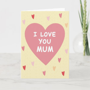 Tarjeta de lunares Te quiero mamá