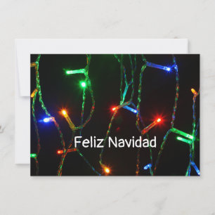 Tarjeta de luz de colores "Feliz Navidad"