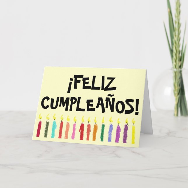 Tarjeta de luz de cumpleaños - Español (Anverso)