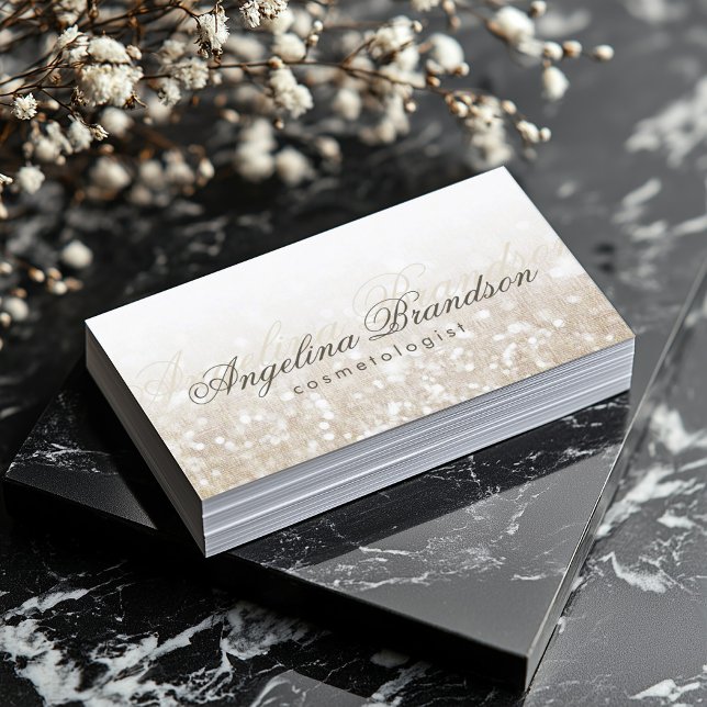 Tarjeta de luz de Damask, cometólogo de plata bril (Perfect for business)