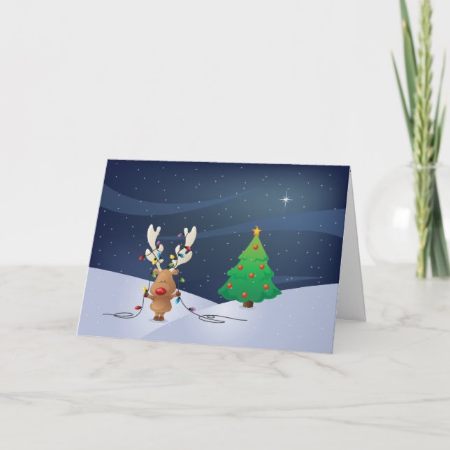 Tarjeta de luz para navidades (Anverso)