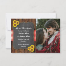 Tarjeta de madera de tiza roja de girasol para gua