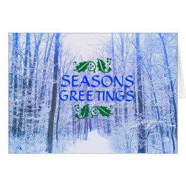 TARJETA DE MADERAS DEL INVIERNO DE LOS SALUDOS DE