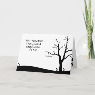 Tarjeta de madrastra en blanco