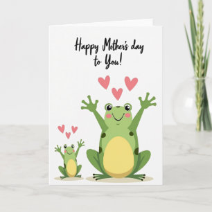 Tarjeta de Madre Alegre Verde