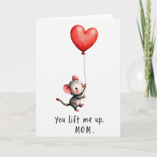Tarjeta de Madre de Amor Volador de Acuarela