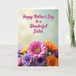 Tarjeta de Madre de Flores Vibrantes