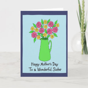 Tarjeta de Madre de Flores Vibrantes